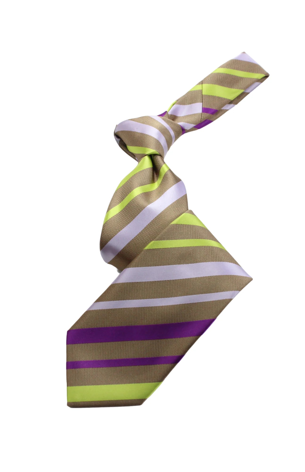 Arabian Stripe A8 | Taupe/Magenta/Neon/Pink | Tie & Pocket Square