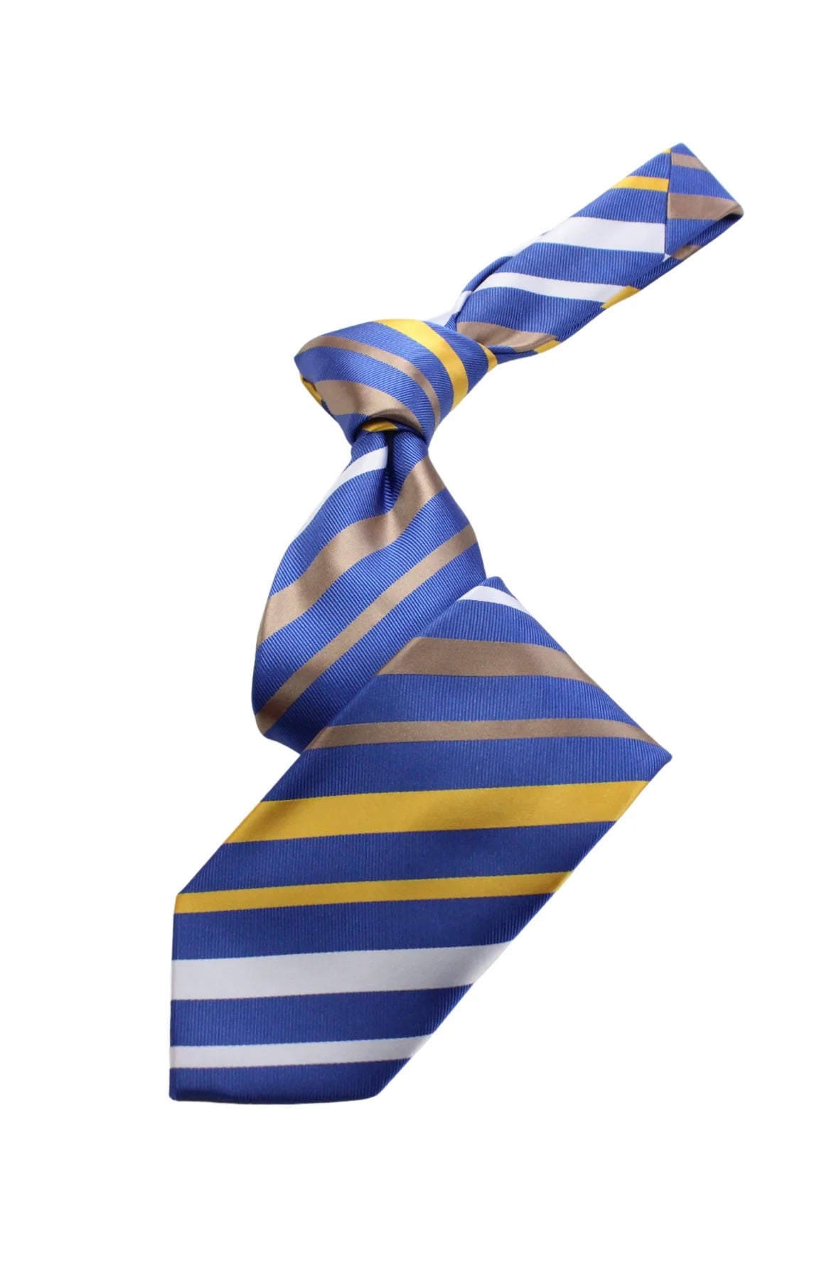 Arabian Stripe A9 | Royal/Yellow/White/Taupe | Tie & Pocket Square