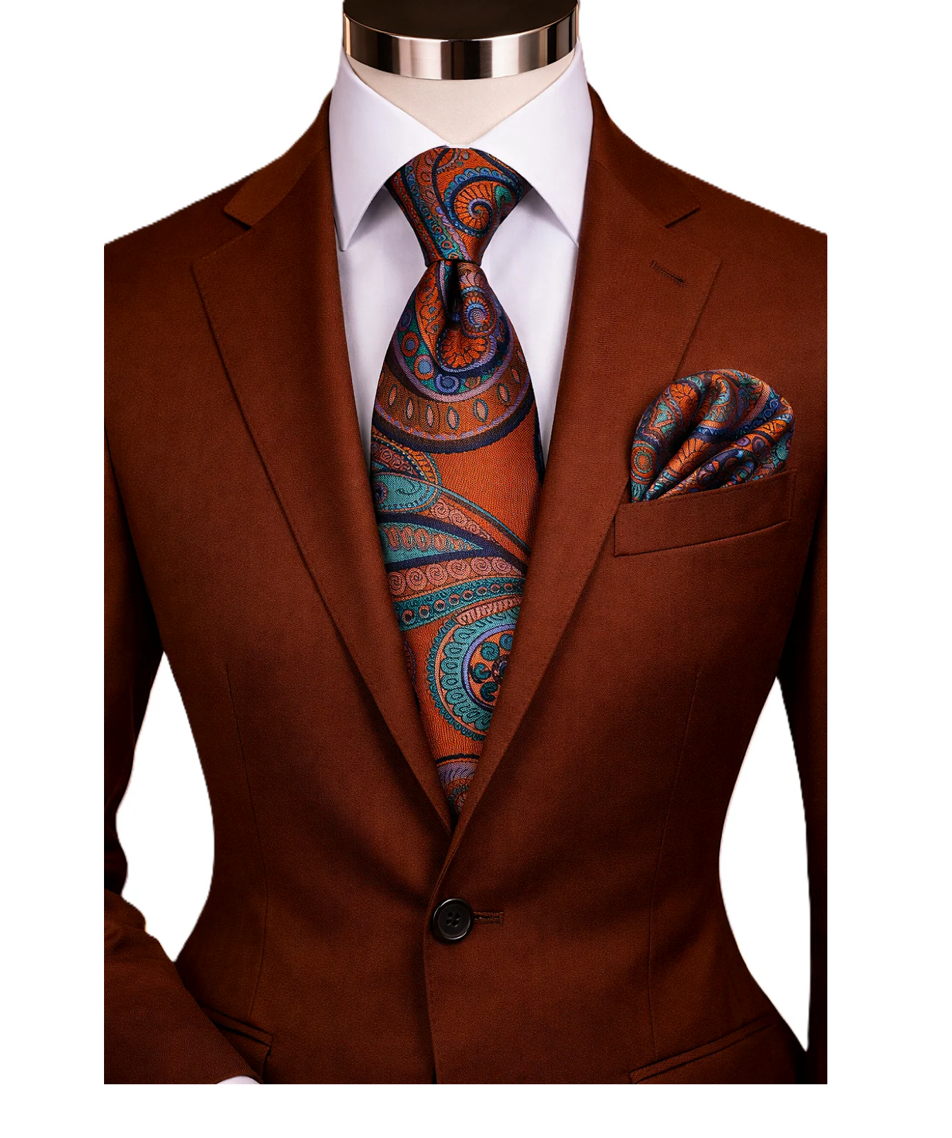 BRONO 9 | RUST | TIE & POCKET SQAURE