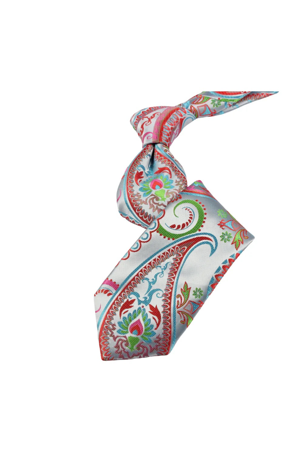 Flying Spur 3 | Multi Color Aqua & Red | Tie & Pocket Square