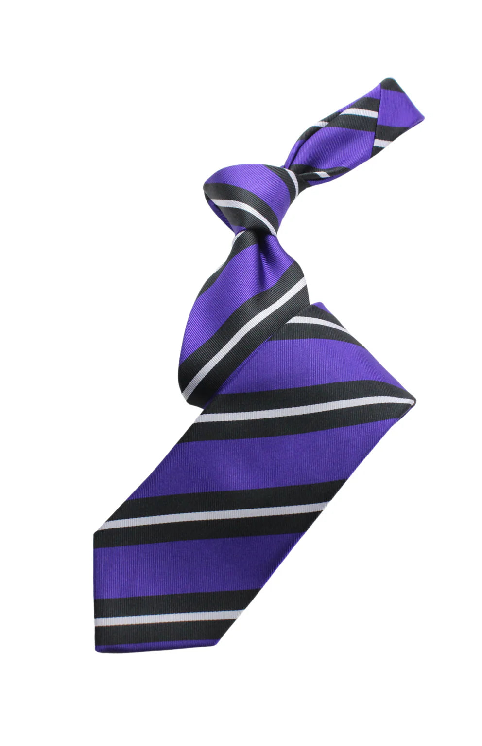 Cario Stripe A4 | Purple/Black/White | Tie & Pocket Square