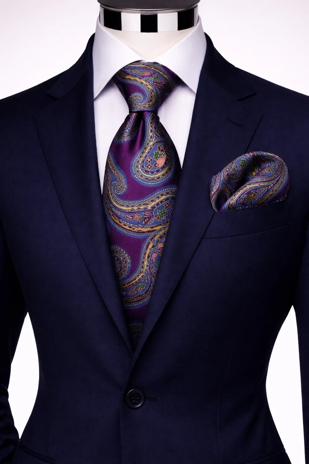 DON 10 | PURPLE & BLUE | TIE & POCKET SQUARE