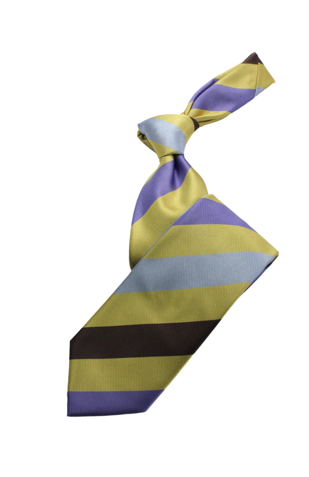 Egyptian Stripe A2 | Gold/Lavender/Brown/Grey | Tie & Pocket Square