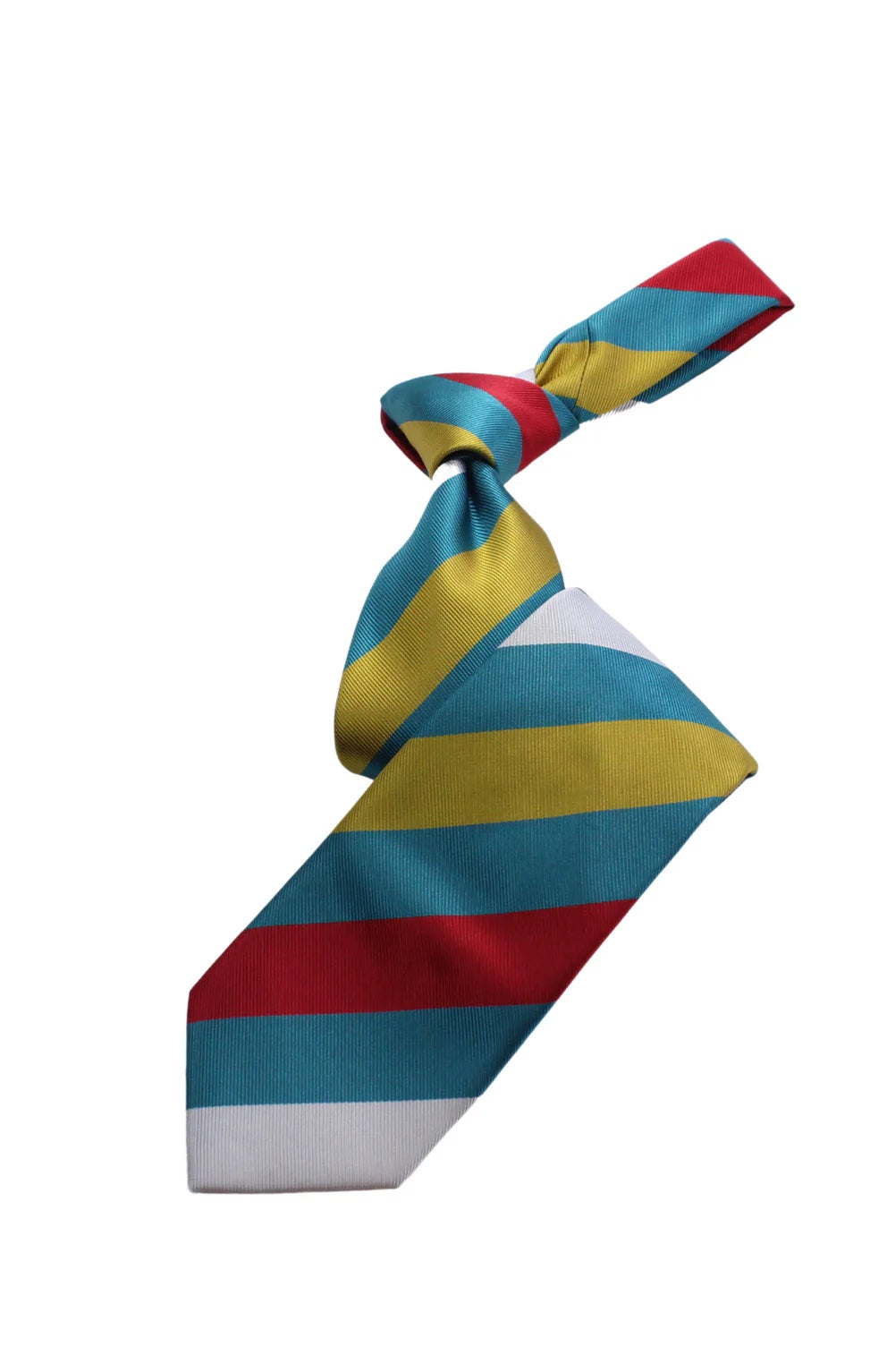 Egyptian Stripe A6 | Turquoise/Red/White/Yellow | Tie & Pocket Square