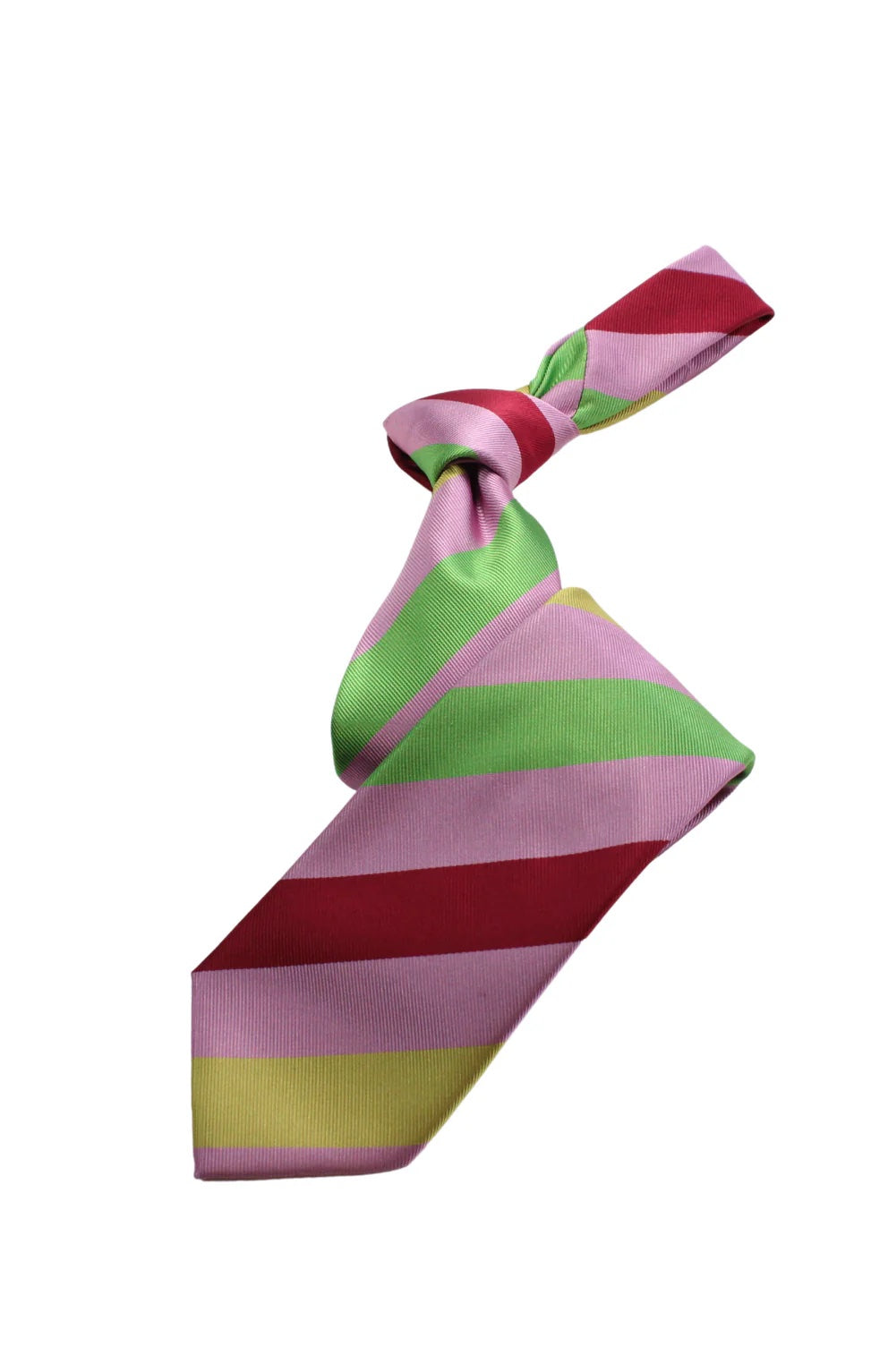 Egyptian Stripe A7 | Pink/Red/Green/Yellow | Tie & Pocket Square
