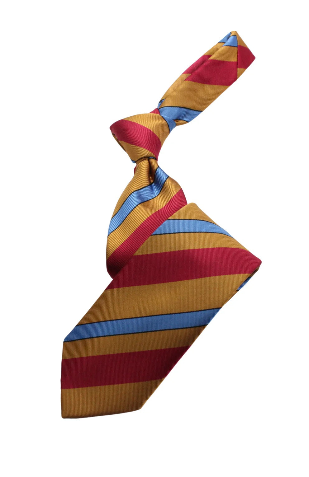 Giza Stripe A6 | Dark Orange/Red/Blue | Tie & Pocket Square
