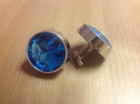 King Round Cuff Link-Turquoise
