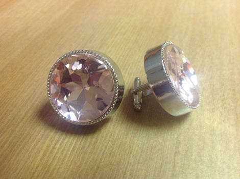 Exquisite Round Cuff Link-Pink