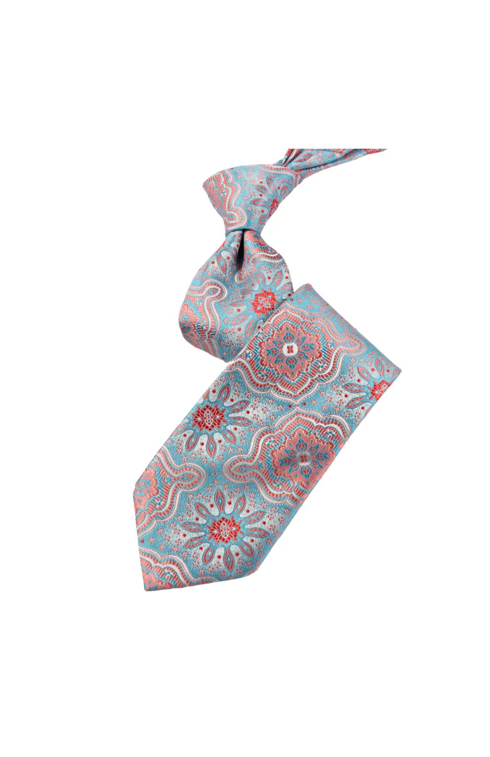 Mulliner 1 | Aqua & Coral | Tie & Pocket Square