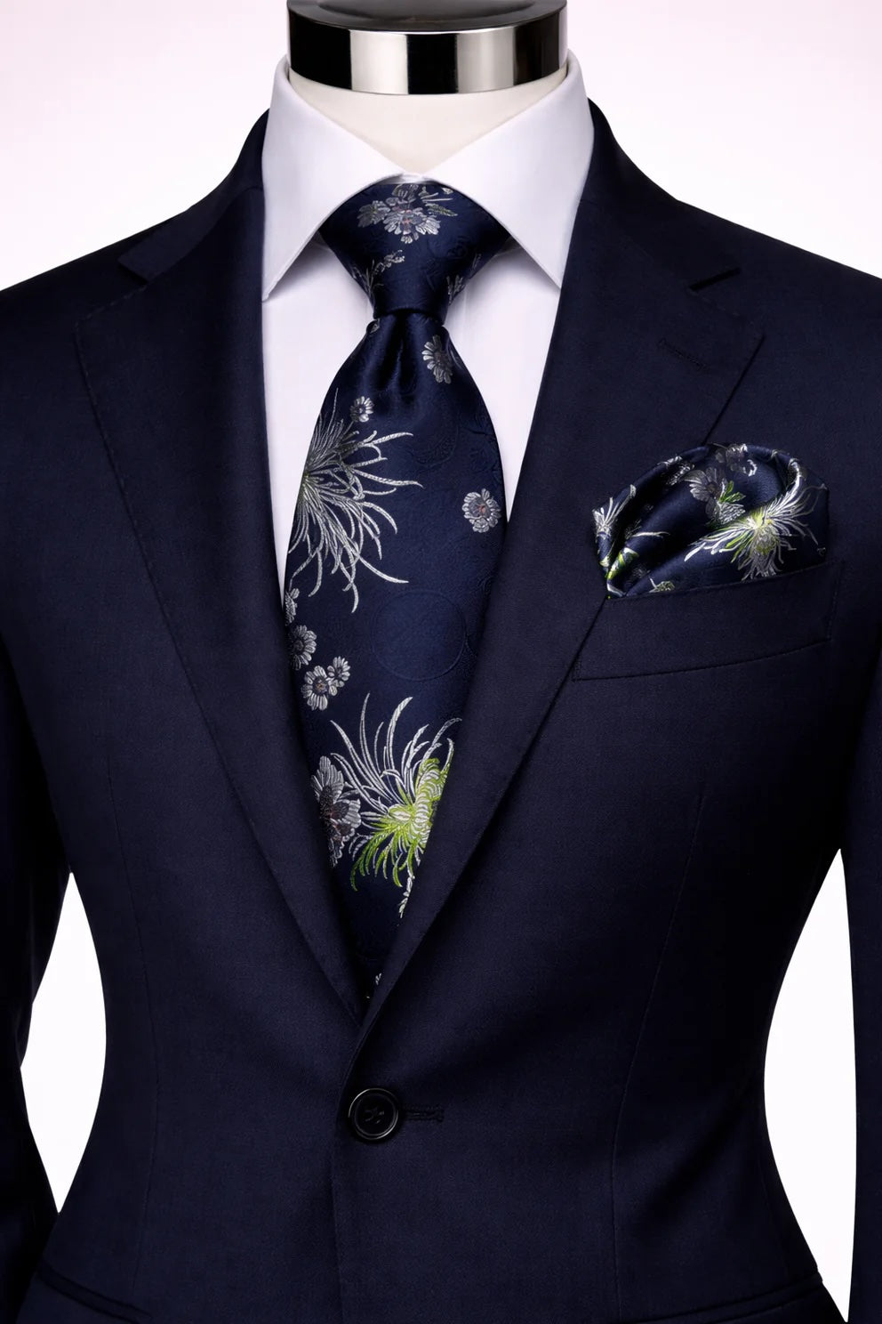 SHANGHAI 5 | DARK OLIVE | TIE & POCKET SQUARE