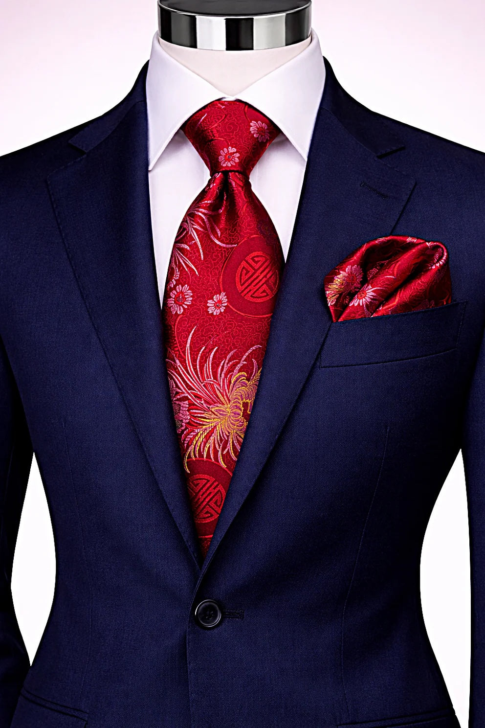 SHANGHAI 7 | RED | TIE & POCKET SQUARE