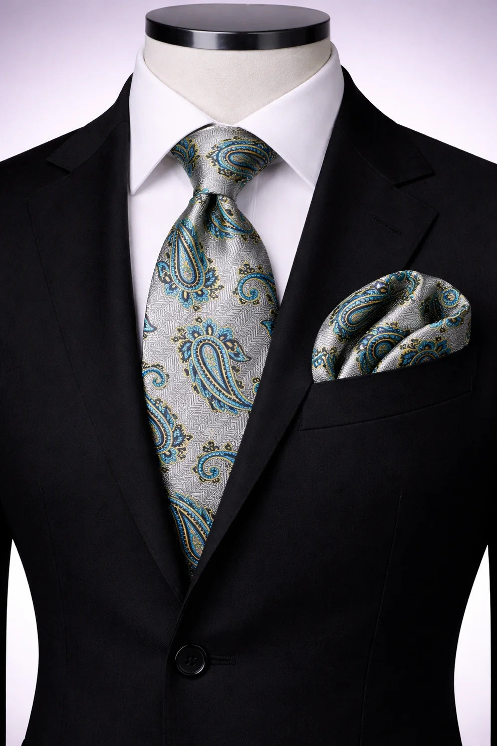 SONNY 6 | LIGHT GREY | TIE & POCKET SQAURE