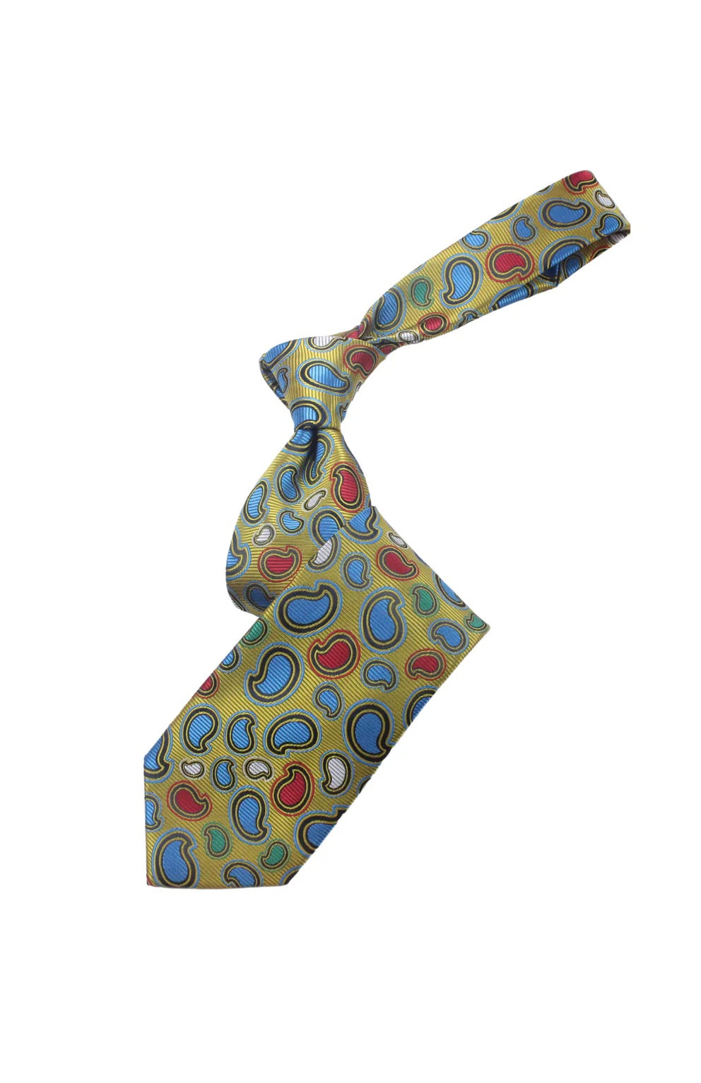 Wonderland 10 | Multi Color Mustard Paisley | Tie & Pocket Square