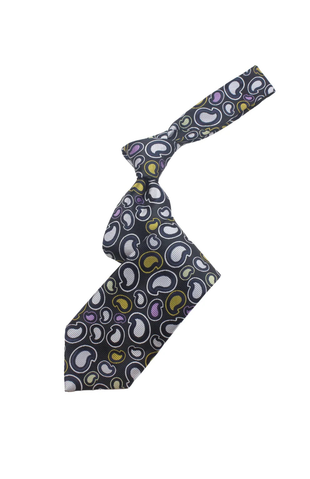 Wonderland 3 | Multi Color Black & Navy Pailsey | Tie & Pocket Square