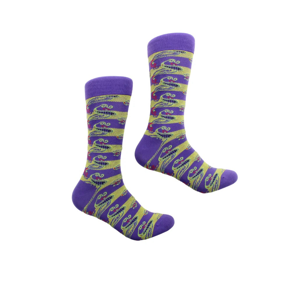 Dash 2 | Purple & Yellow Paisley | Sock