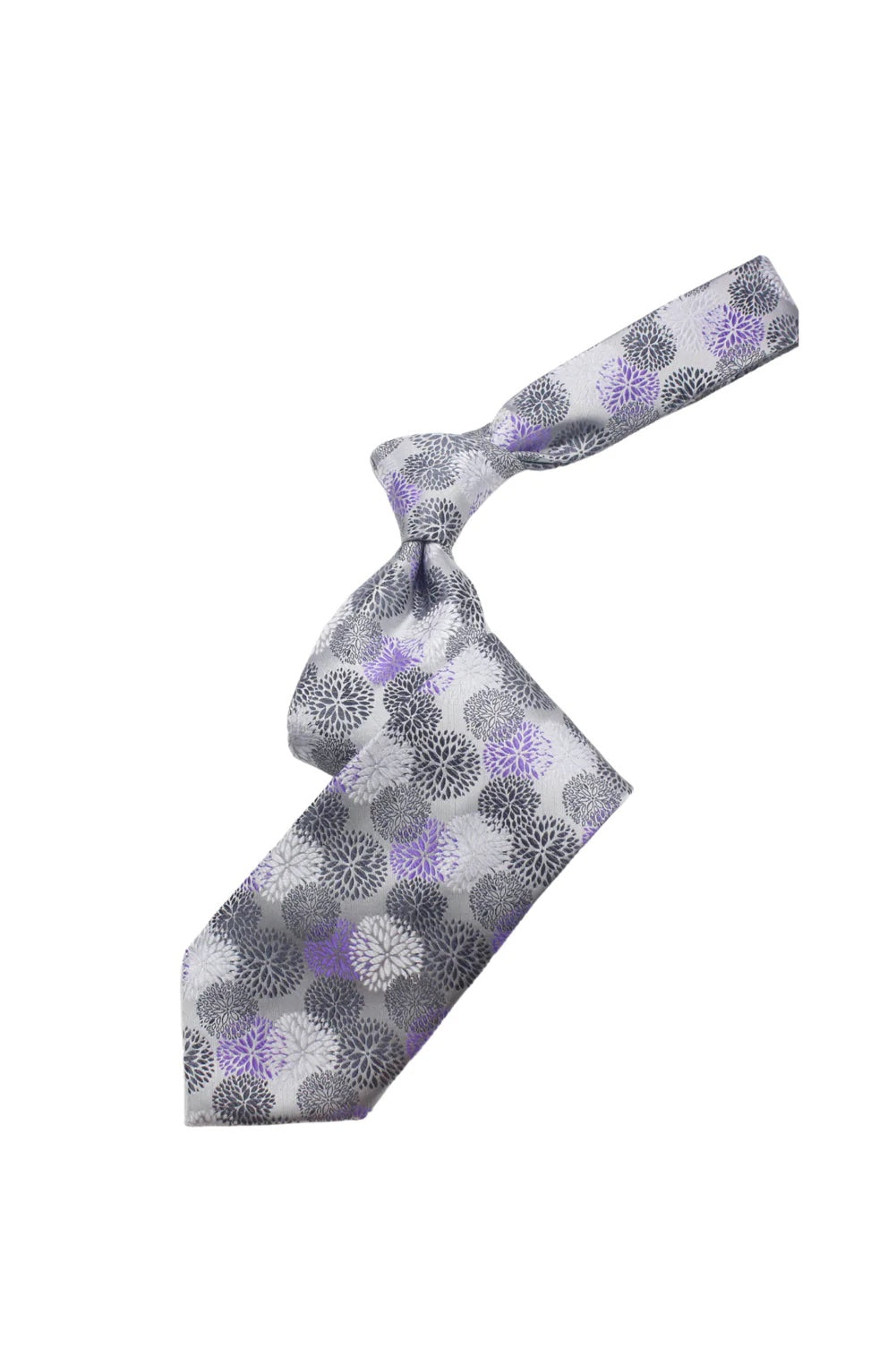 Doha 8 | Grey Lavender & White Floral | Tie & Pocket Square
