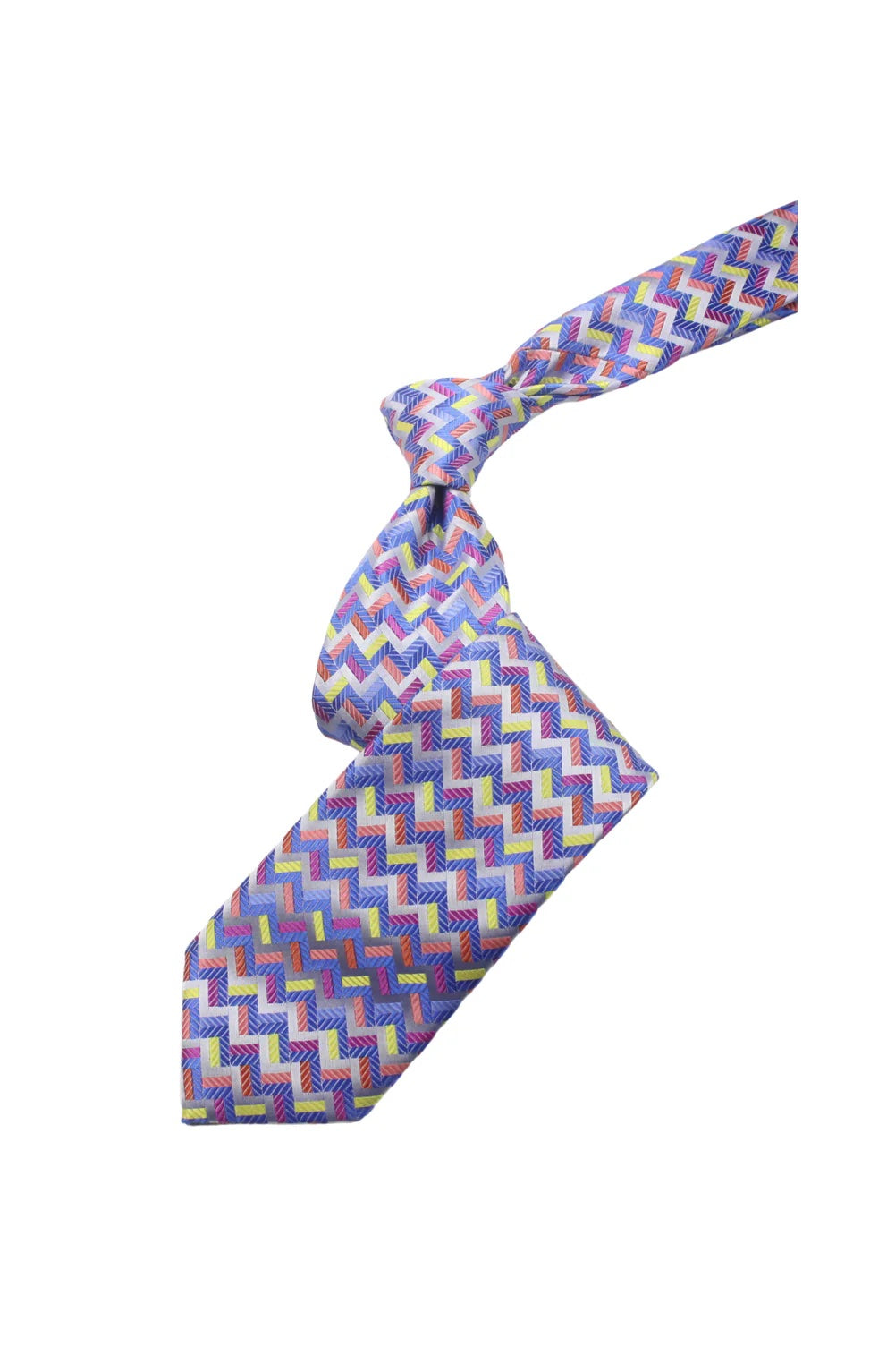 Dubai Museum 5 | Multi Color Blue Geomteric | Tie & Pocket Square