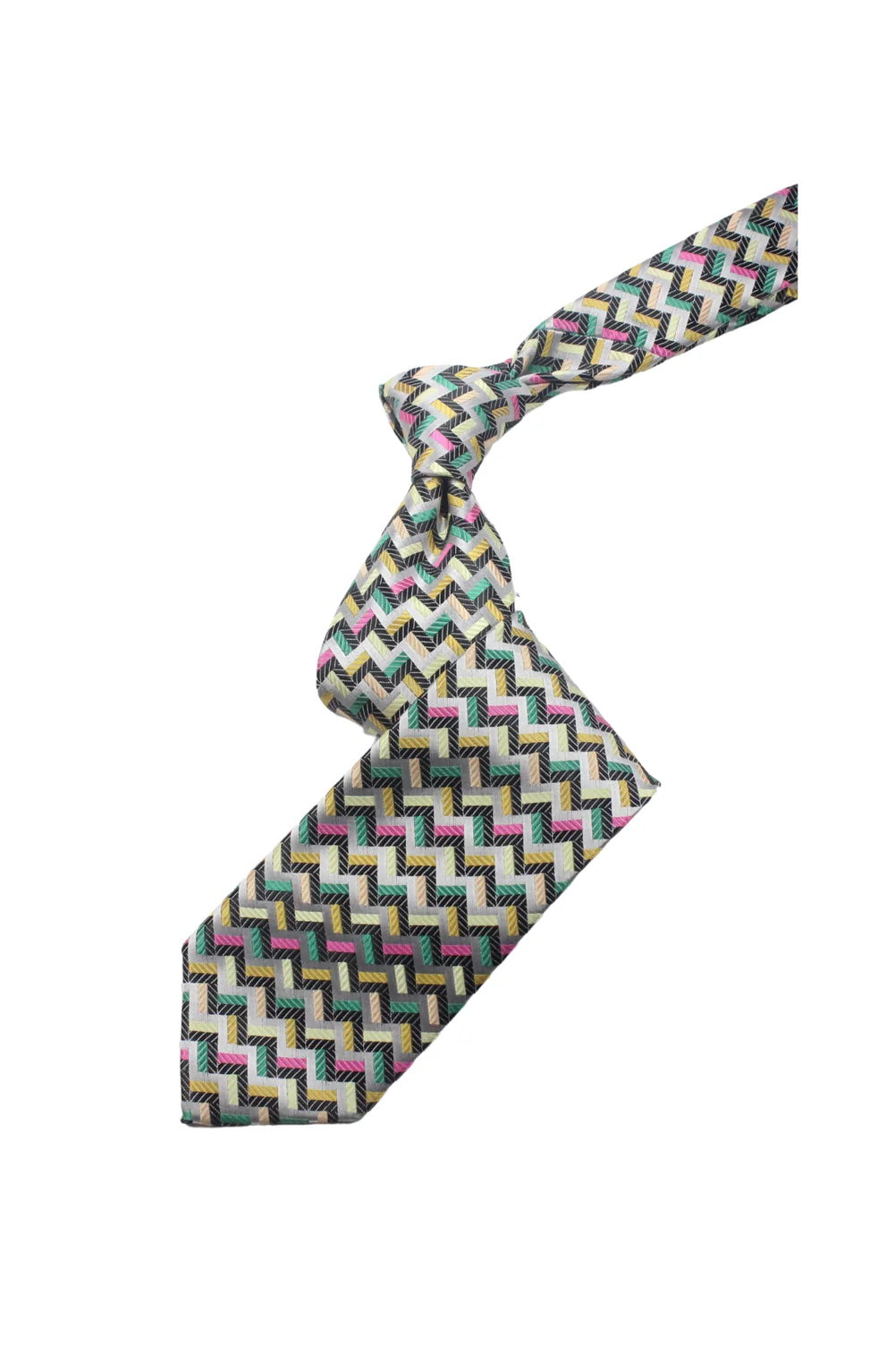 Dubai Museum 6 | Multi Color Grey Geomteric | Tie & Pocket Square