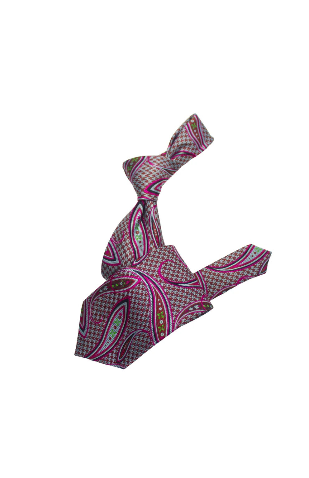 Krazy Paisley G7 | Brown Teal & Fushia | Tie & Pocket Sqaure
