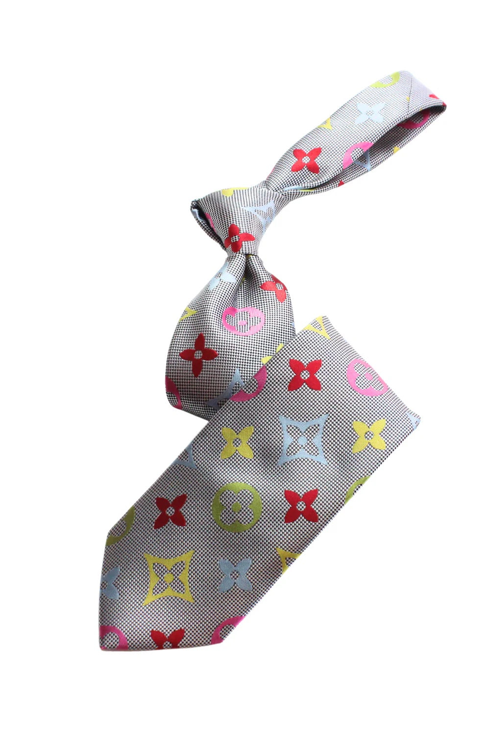 LV Multicolor 4 | Silver | Tie & Pocket Square
