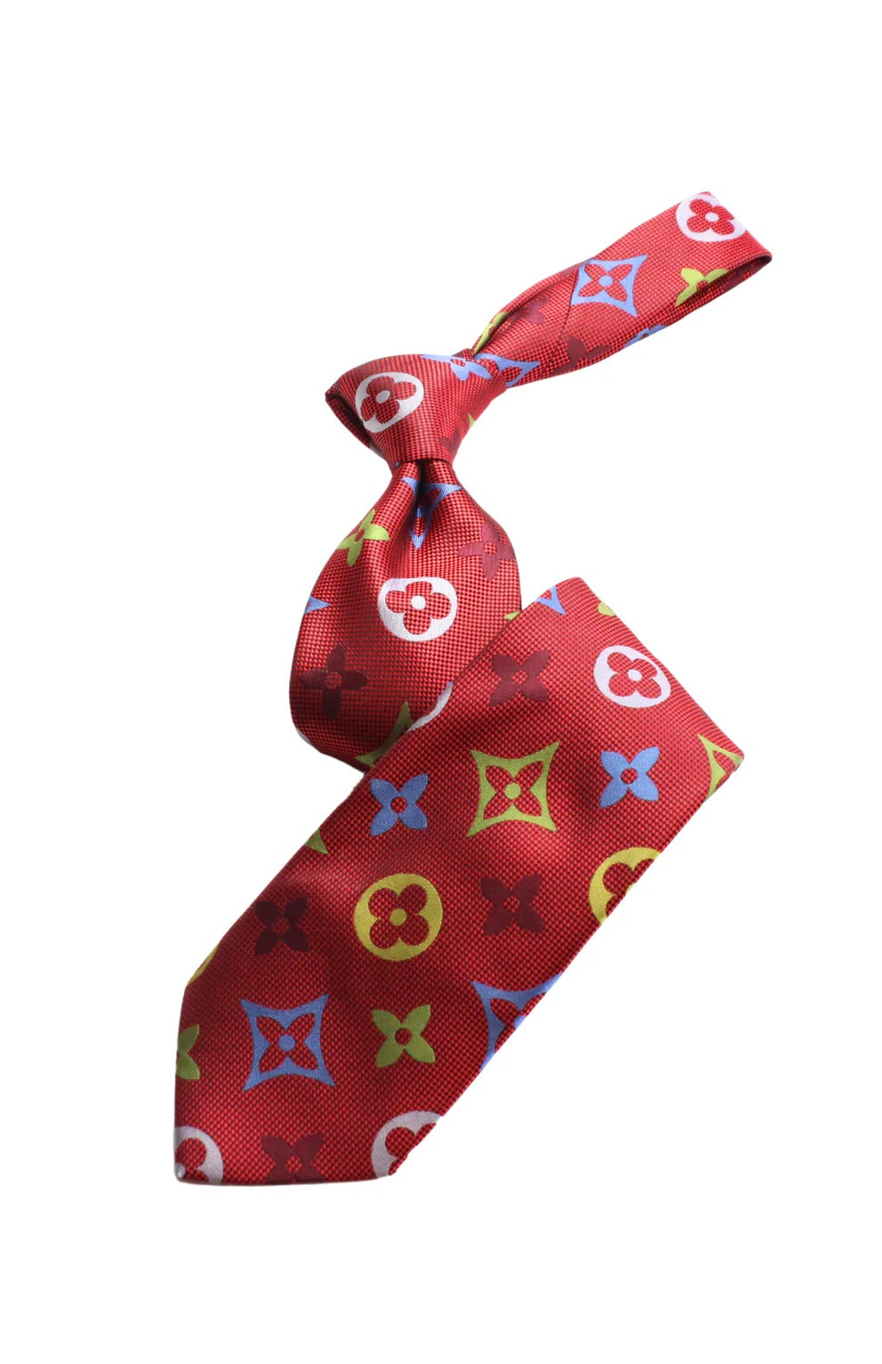 LV Multicolor 5 | Red | Tie & Pocket Square