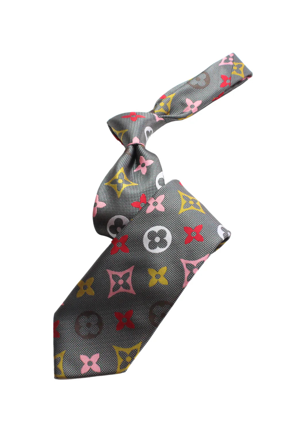 LV Multicolor 6 | Grey | Tie & Pocket Square