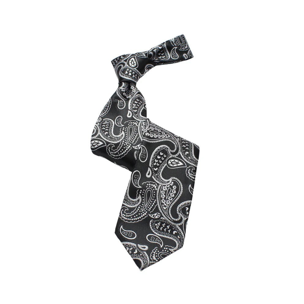 MIB B2 | Black & White Paisley | Necktie