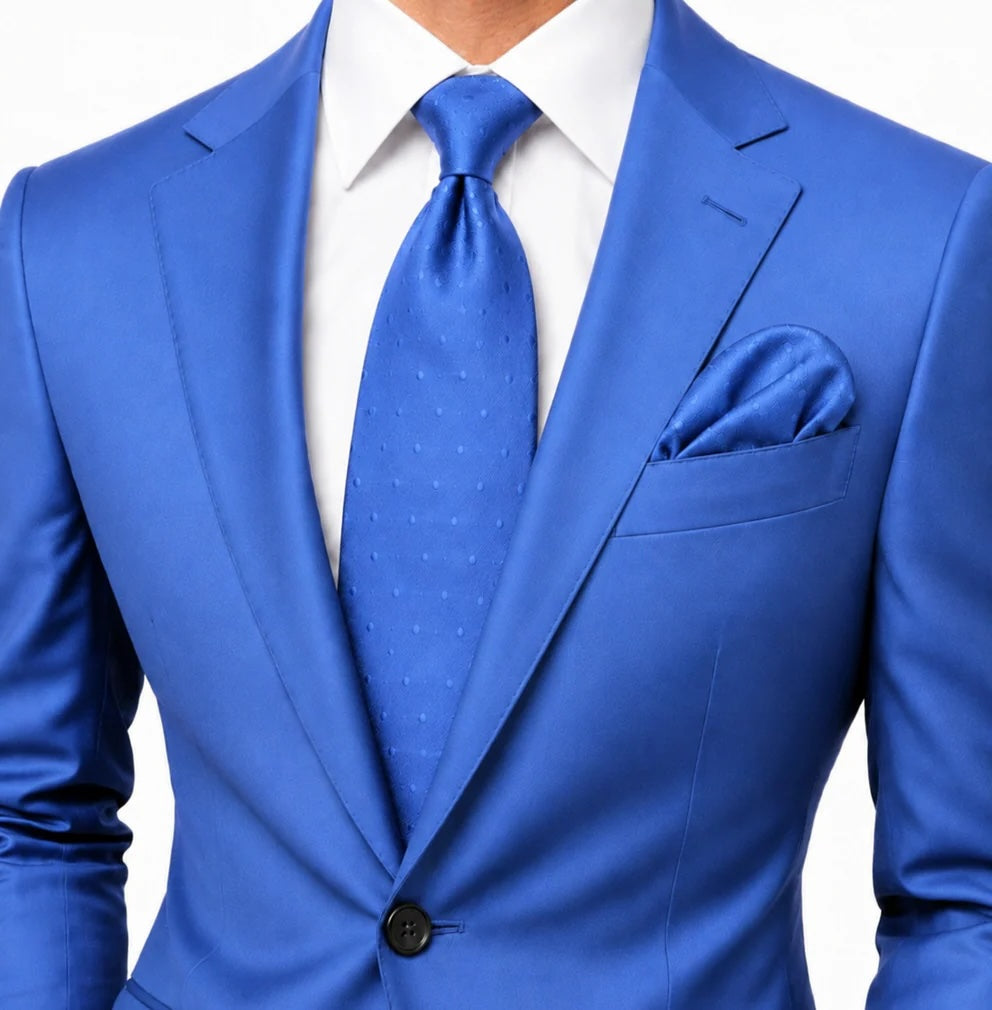 Pindot Solid B5 | Royal Solid Dot | Tie & Pocket Square