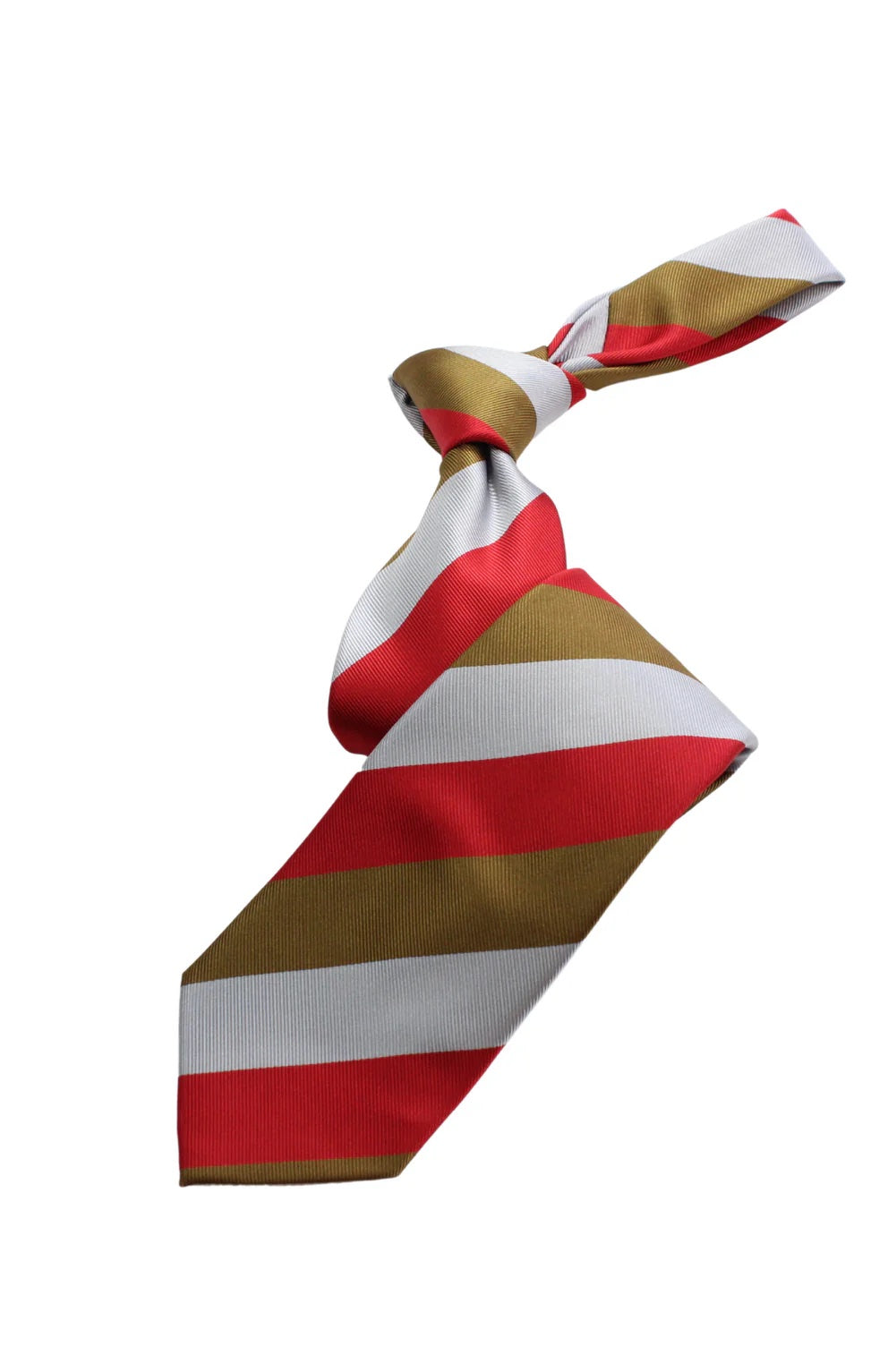 Saudi Stripe A8 | Red/Tan/Silver | Tie & Pocket Square