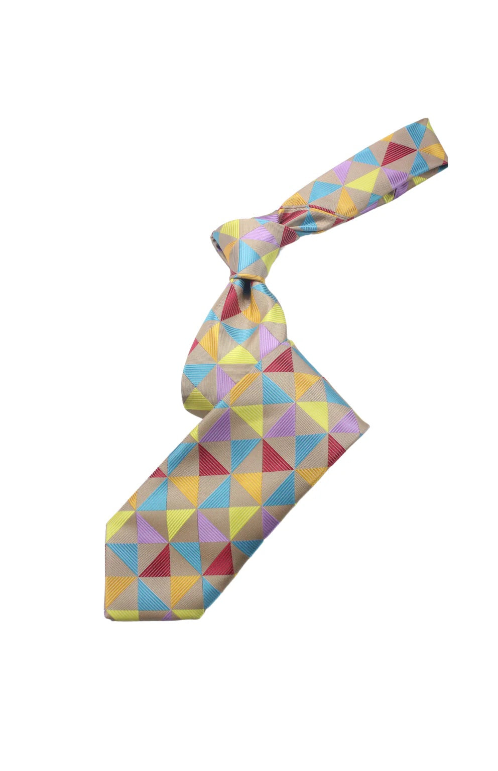 The Frame 3 | Multi Color Sky Taupe Geometric | Tie & Pocket Square