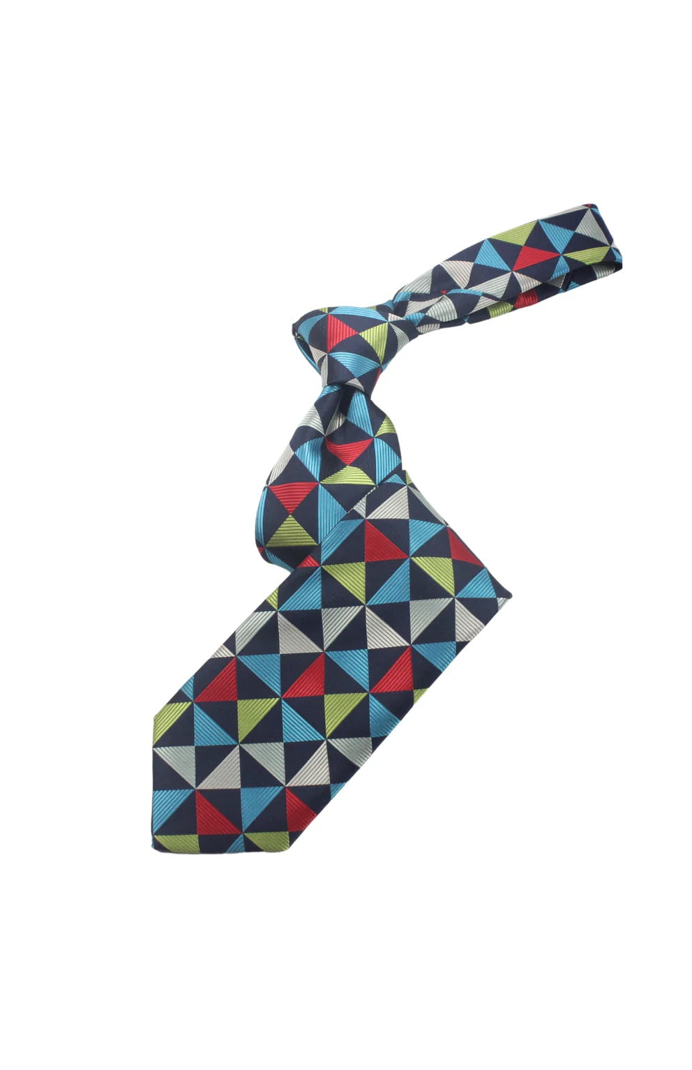 The Frame 5 | Multi Color Navy Geometric | Tie & Pocket Square