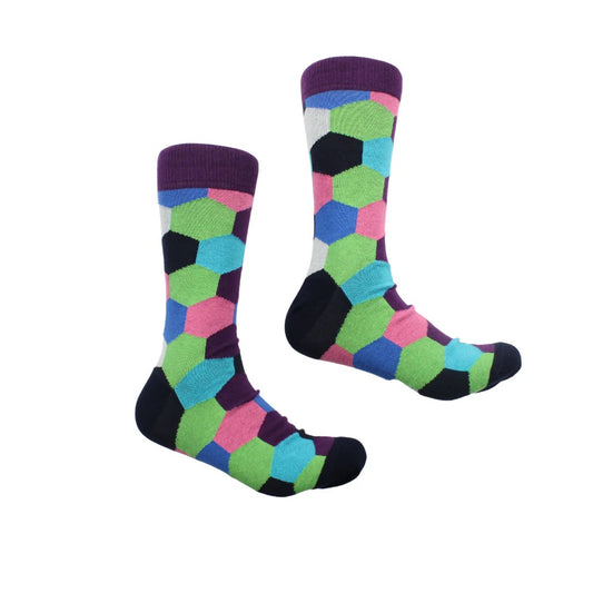 Octagon 1 | Multi Color Geometric | Sock