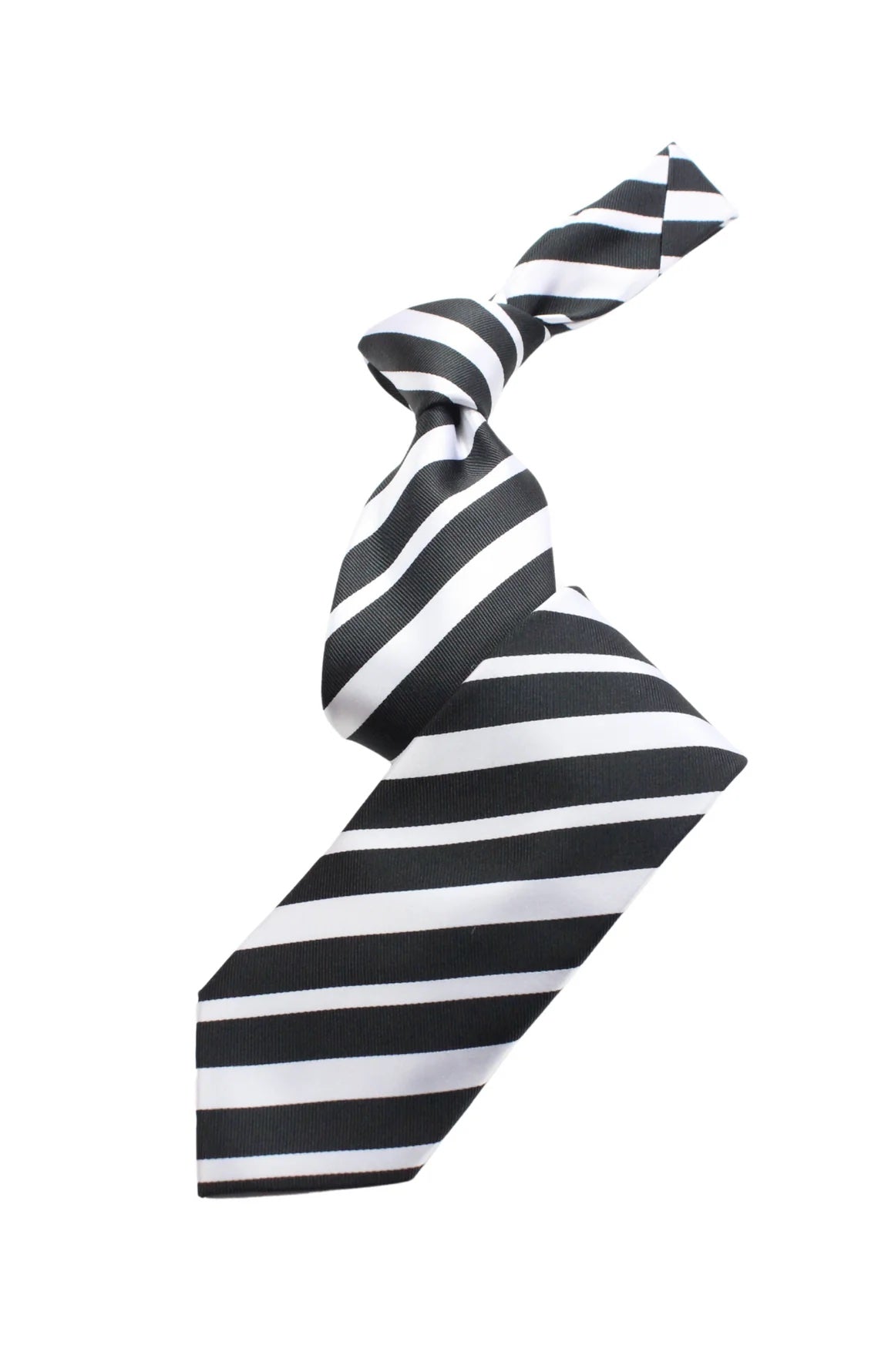 Arabian Stripe A1 | Black & White | Tie & Pocket Square