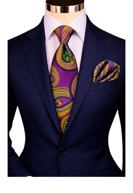 BRONO 10 | MAJENTA | TIE & POCKET SQAURE