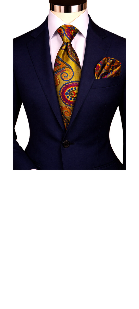 BRONO 1 | GOLD | TIE & POCKET SQAURE
