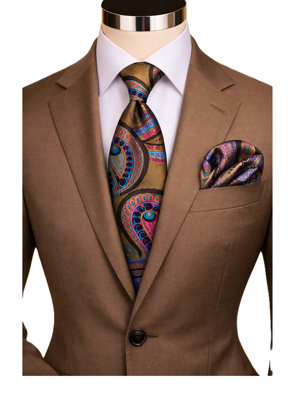 BRONO 2 | TAUPE | TIE & POCKET SQAURE