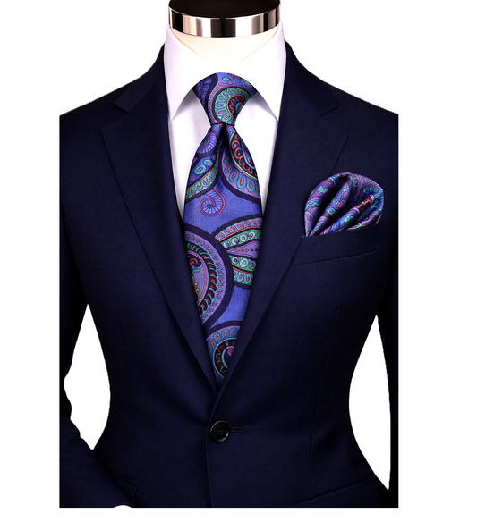BRONO 7 | TRU BLUE 2 | TIE & POCKET SQAURE