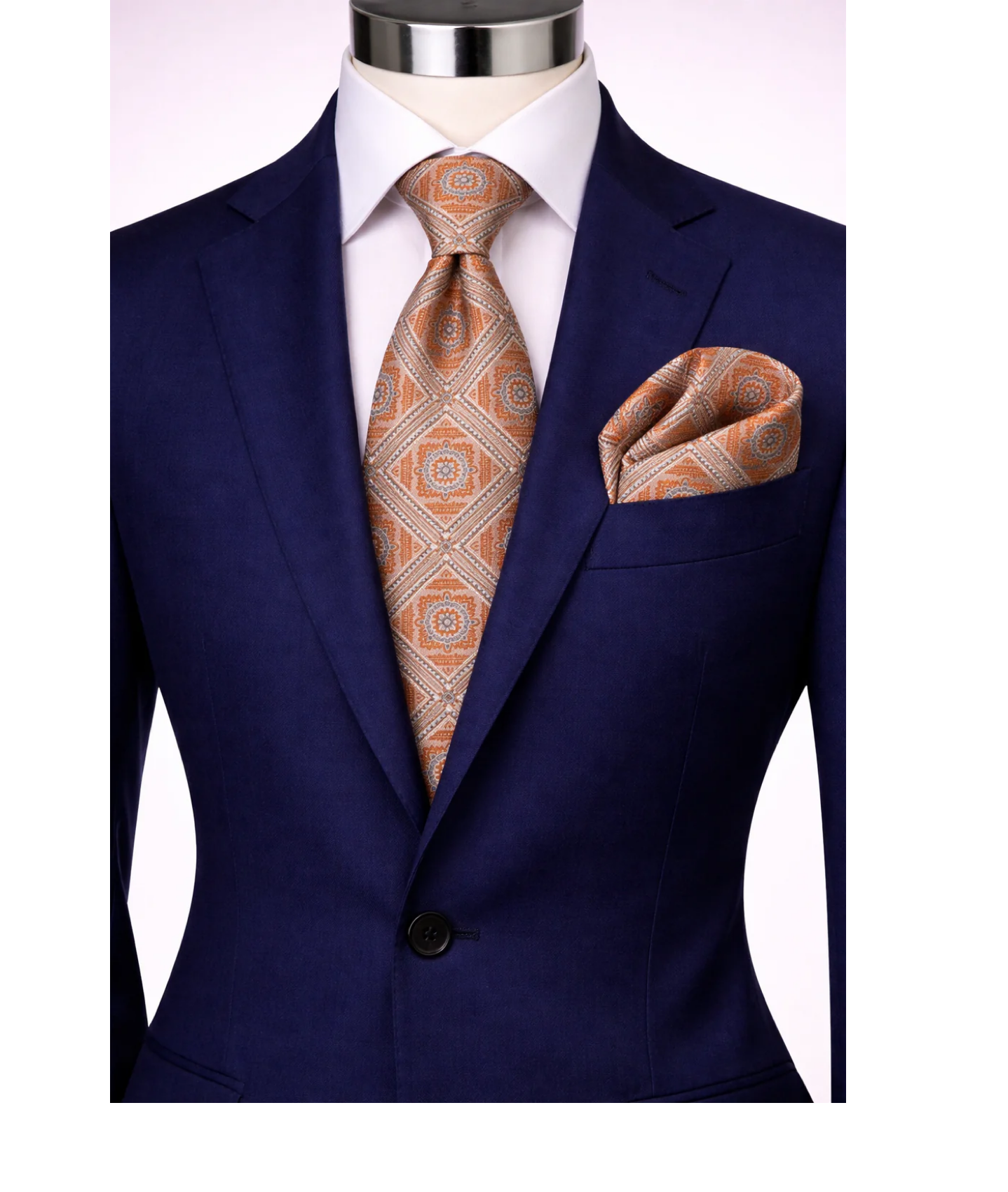 CARLO 7 | ORANGE | TIE & POCKET SQAURE