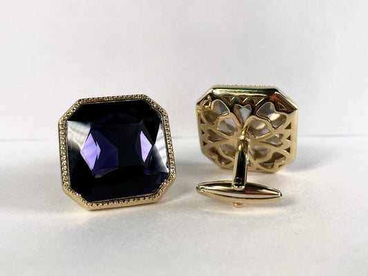 ExquisiteSquare Cuff Link 17-DKPurple