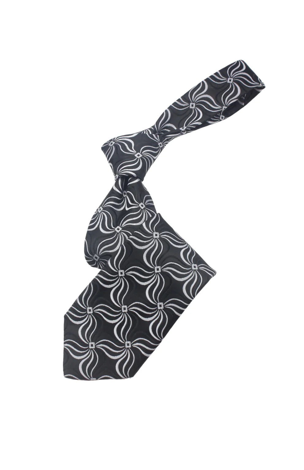 Sheikh 1 | Black & White Geometric | Tie & Pocket Square