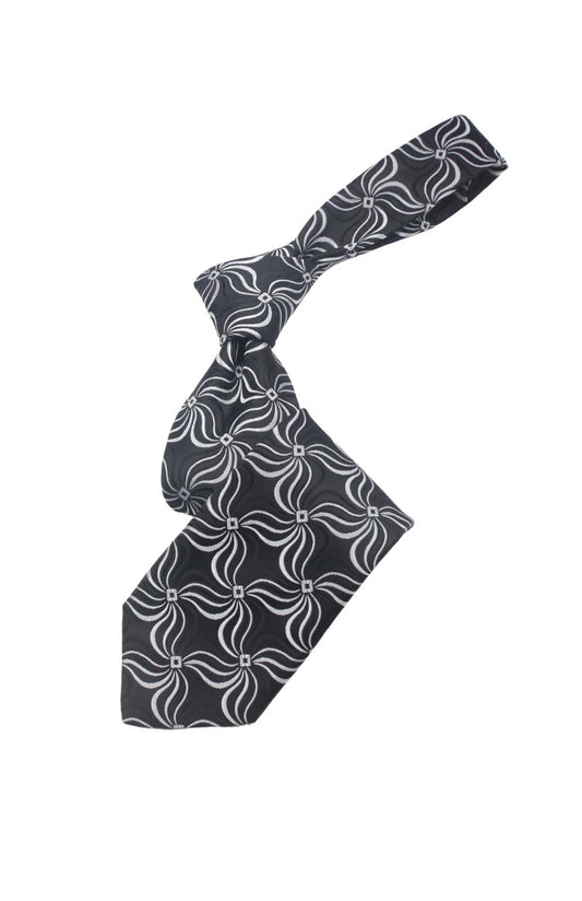 Sheikh 1 | Black & White Geometric | Tie & Pocket Square