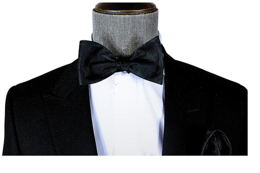 GG Solid 2 | Black | Bowtie & Pocket Square