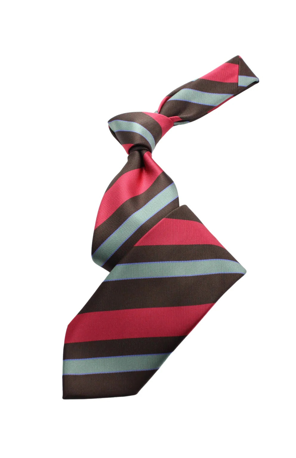 Giza Stripe A2 | Brown/Watermelon/Green | Tie & Pocket Square