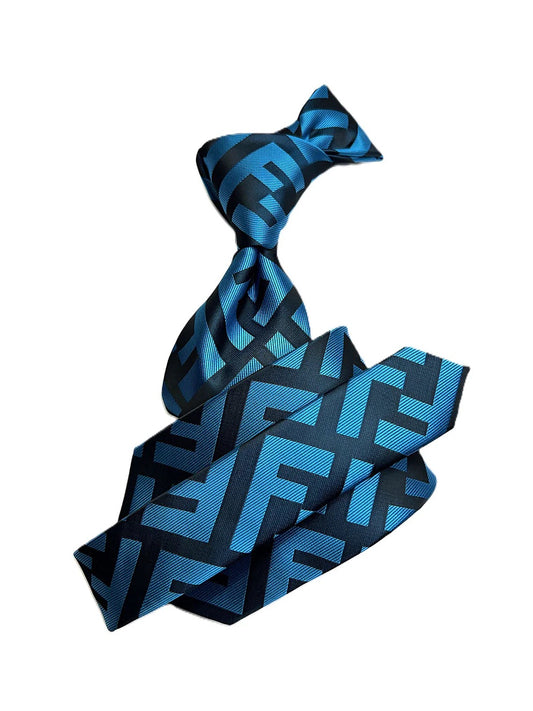 FF B6 | Aqua | Tie & Pocket Square