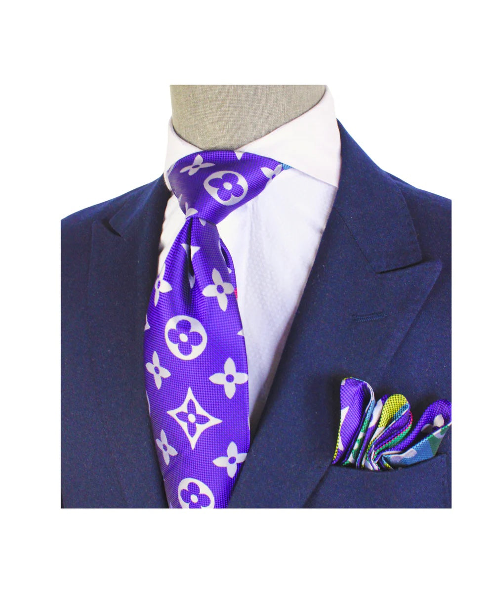 LV C10 | Purple | Tie & Pocket Square