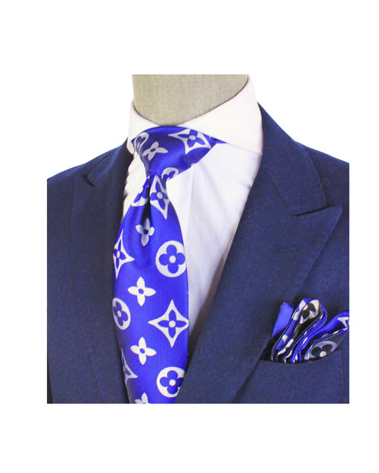 LV C7 | Royal Blue | Tie & Pocket Square