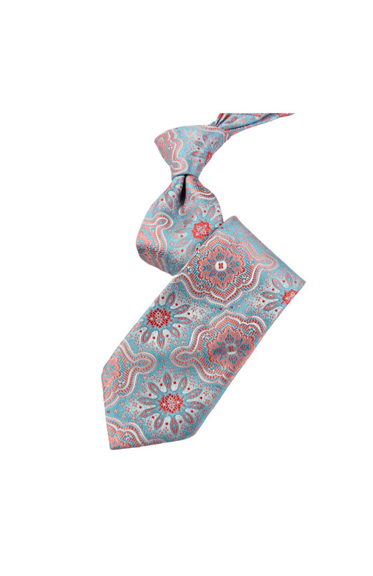Mulliner 1 | Aqua & Coral | Tie & Pocket Square