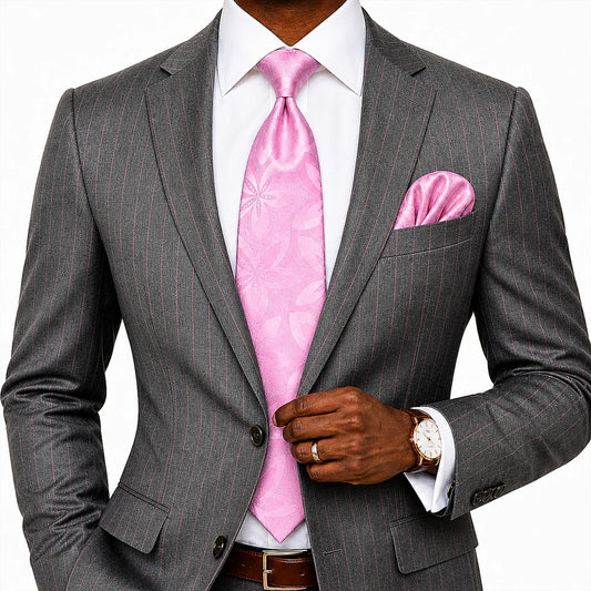 PHATOM ROSE 5 | PINK | TIE & POCKET SQUARE