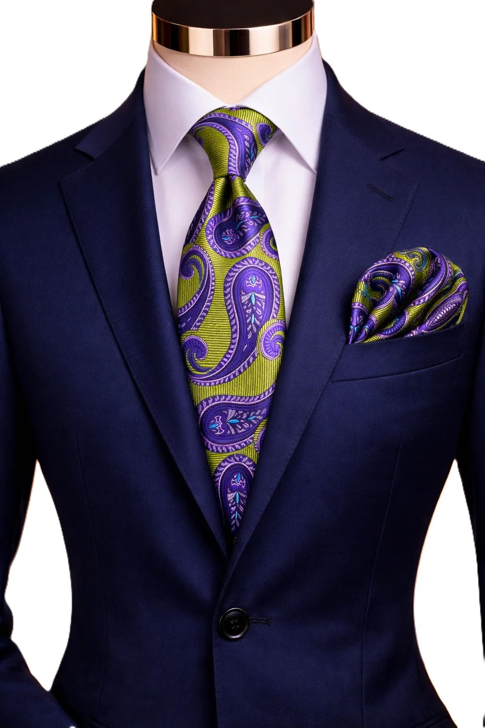 ROCCO 6 | GREEN & PURPLE | TIE & POCKET SQAURE
