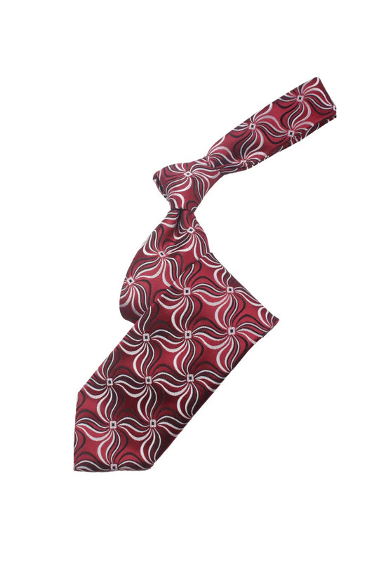 Sheikh 8 | Red & Black Geometric | Tie & Pocket Square
